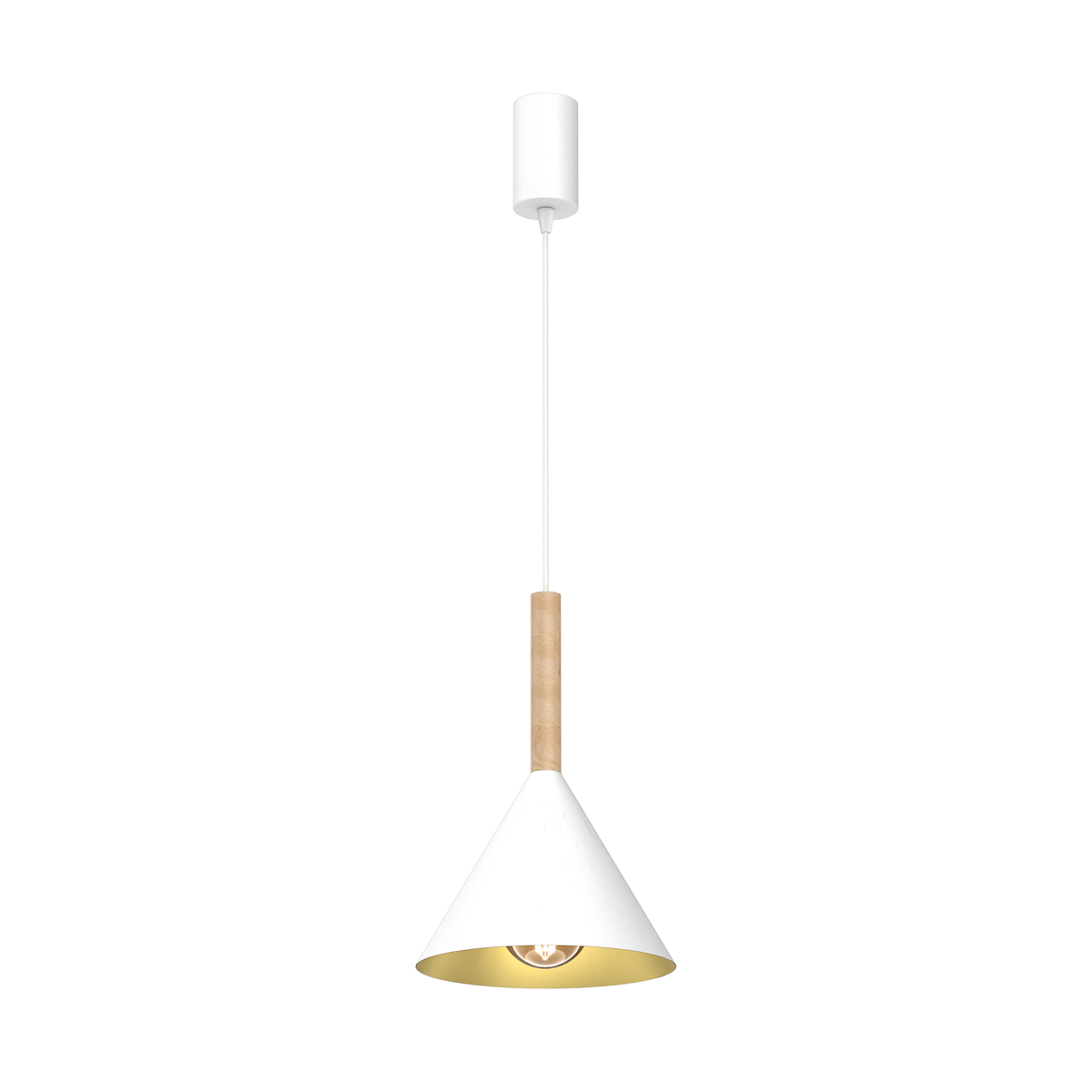 MiLagro Lampa wisząca Peru Biały 1xE27 MLP0979