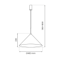 MiLagro Lampa wisząca Capital Biały O46cm 1xGX53 MLP0953