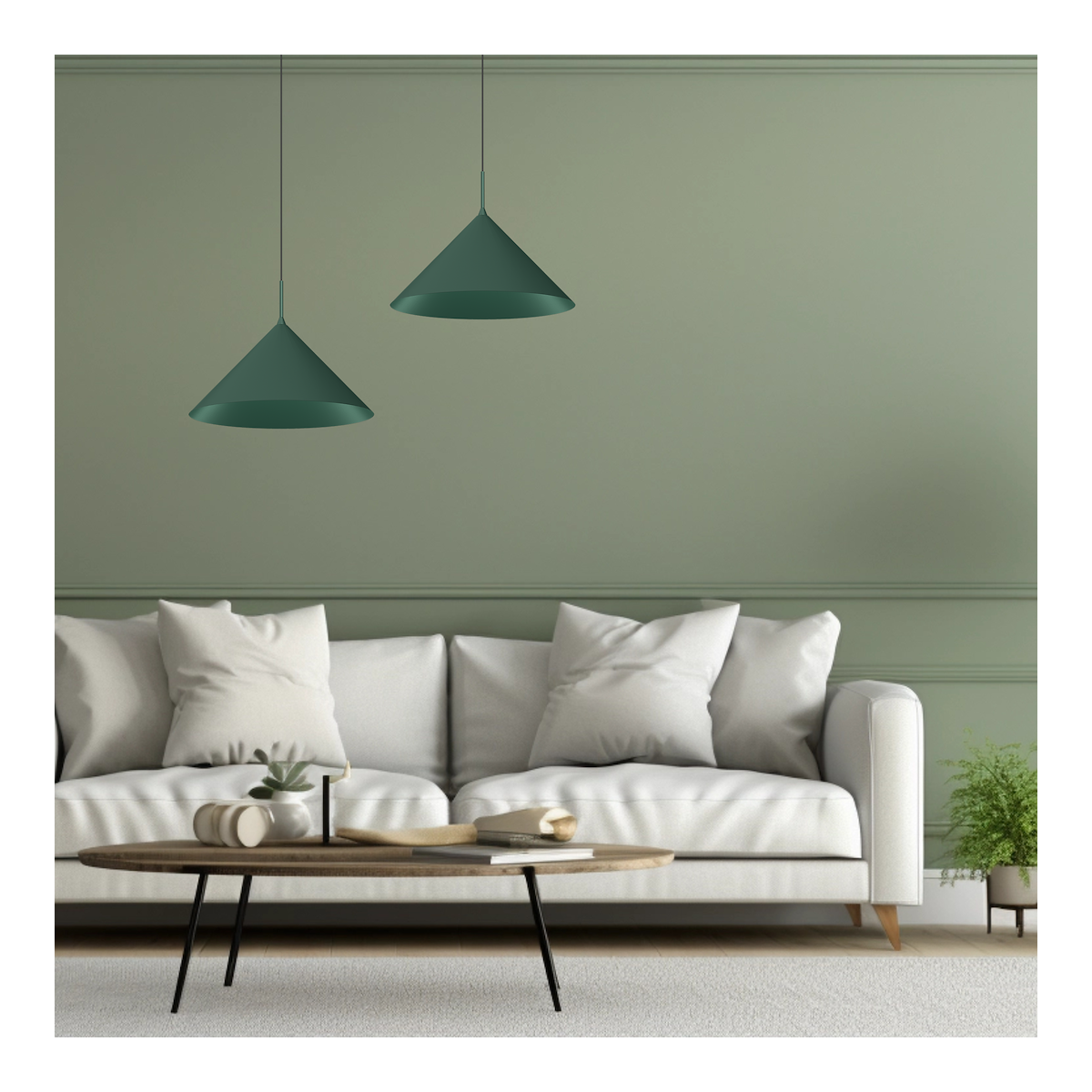 MiLagro Lampa wisząca CAPITAL GREEN O46cm 1xGX53 MLP0955