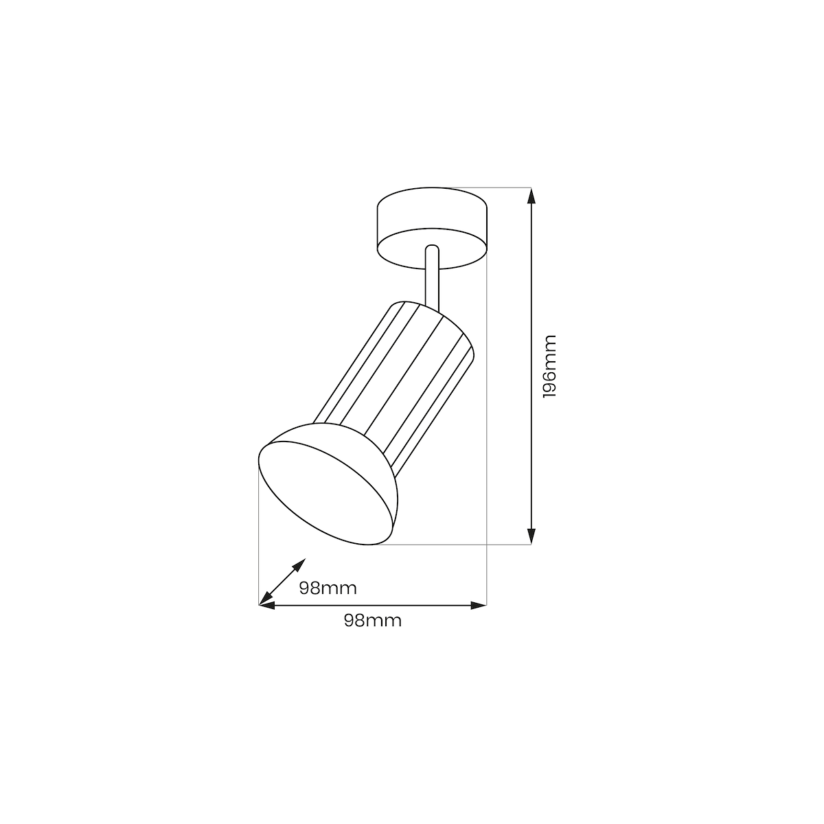 MiLagro Oprawa Tulip Spot Czarny 1xGU10 ML1203
