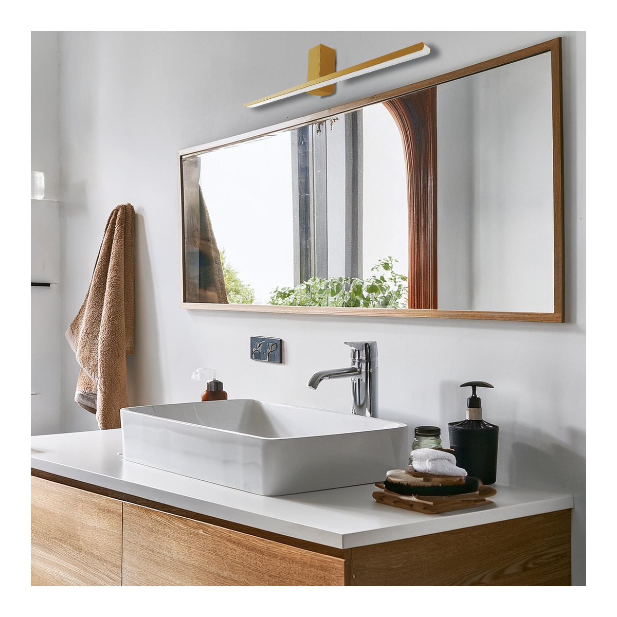 MiLagro Kinkiet Artemis Gold 13,8W LED 60cm 4000K IP44 ML1022