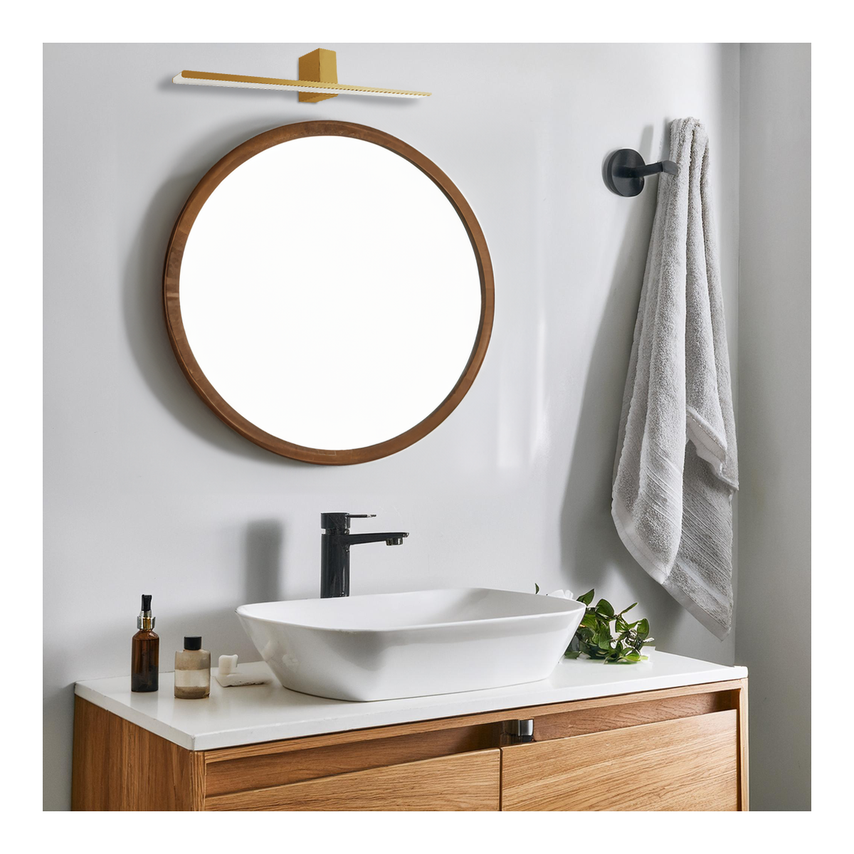 MiLagro Kinkiet Artemis Gold 13,8W LED 60cm 4000K IP44 ML1022