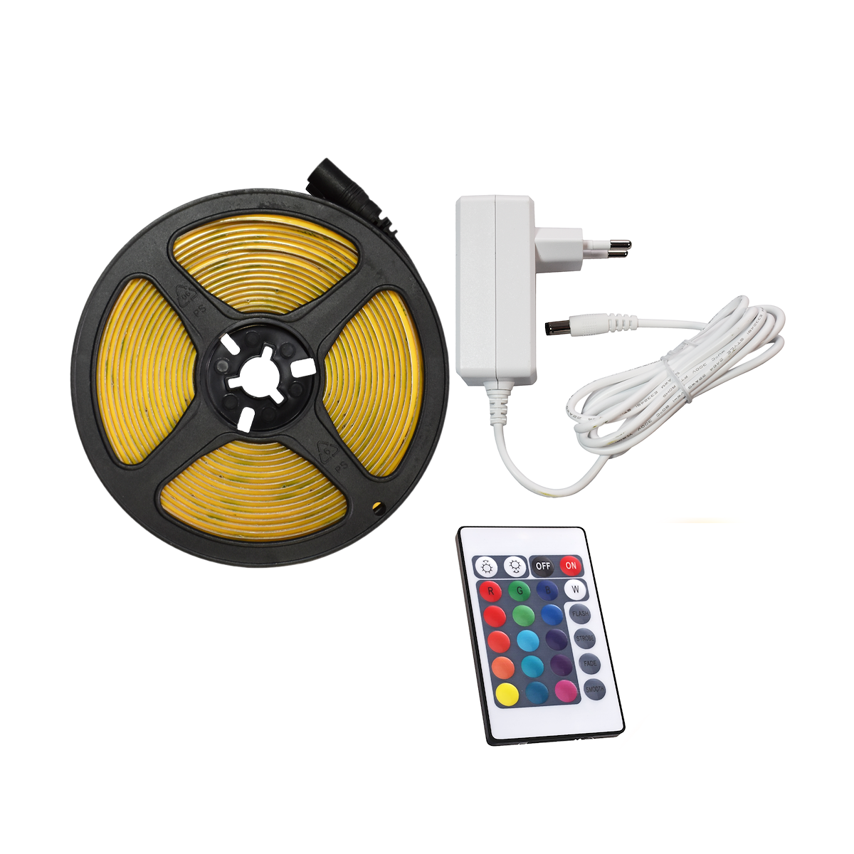 MiLagro Zestaw Taśma COB 320/m RGB IP20 3m + Zasilacz EKZ1210