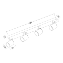 MiLagro Oprawa Volf Spot Czarny 4xGU10 ML1295