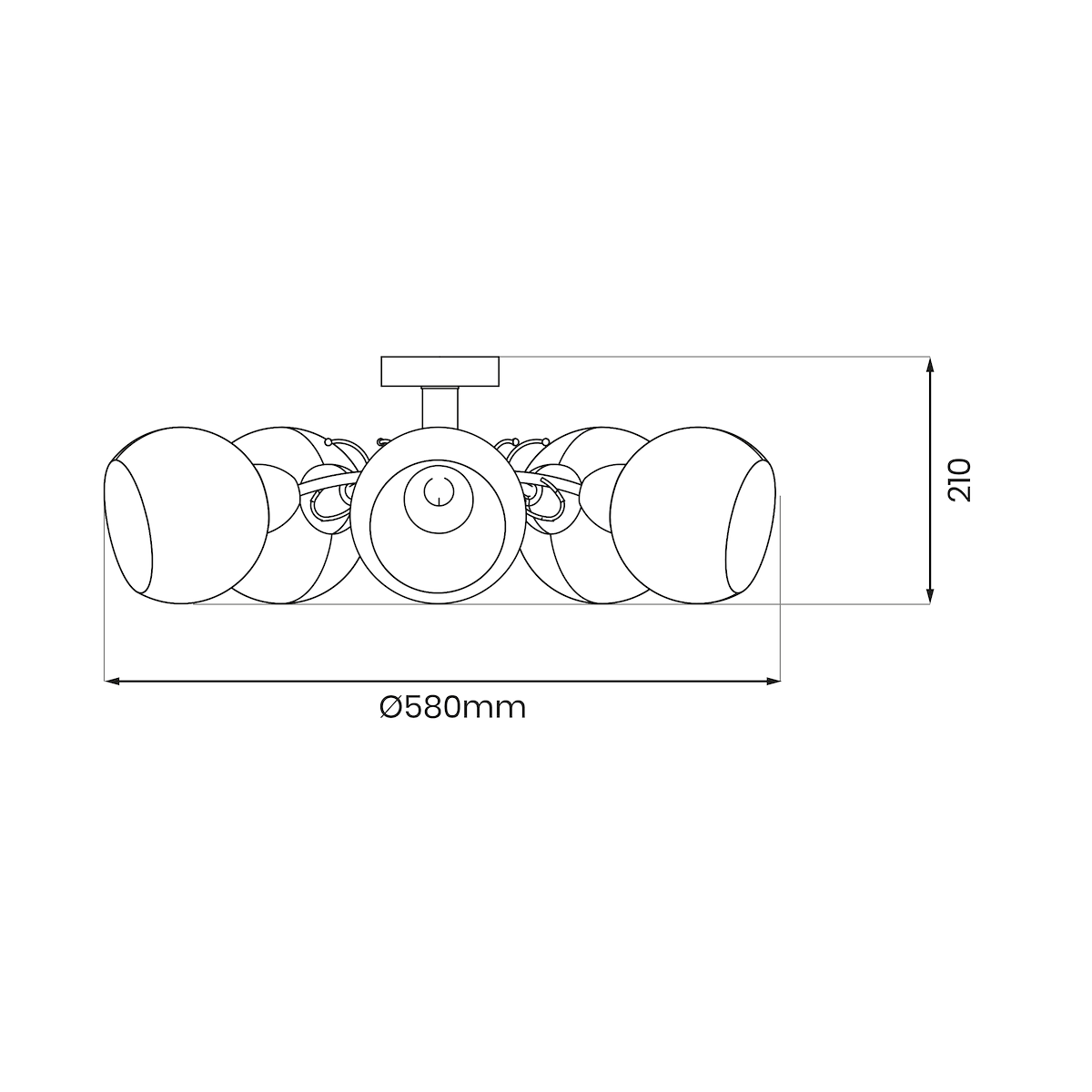 MiLagro Lampa sufitowa OSLO 5xE27 ML1274