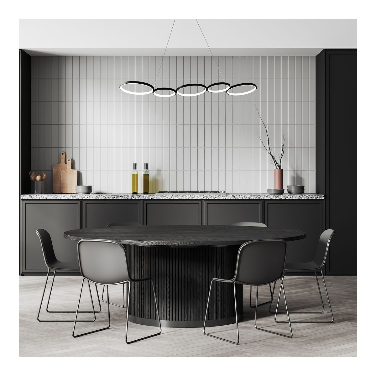 MiLagro Lampa wisząca OLYMPIA BLACK 50W LED ML1175