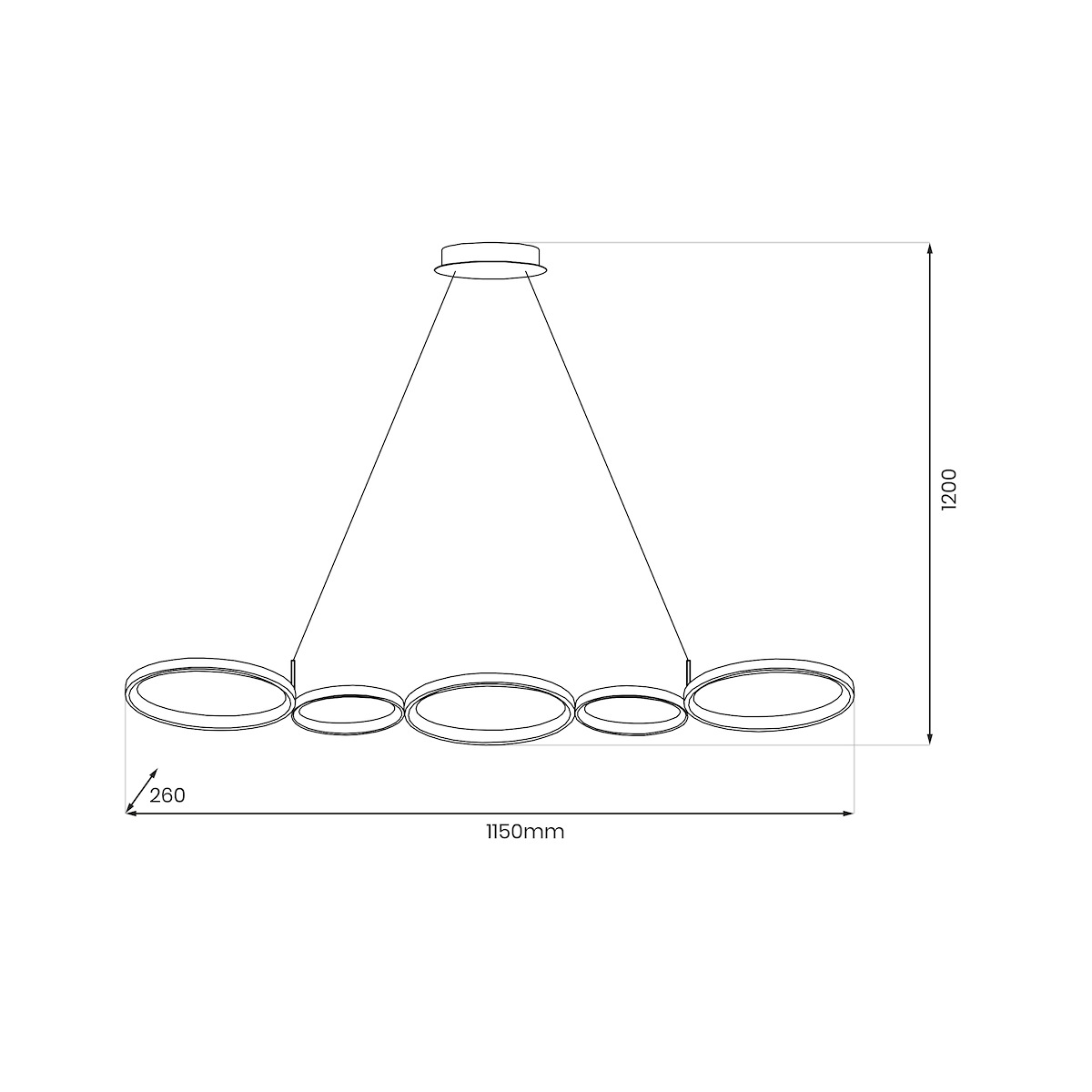 MiLagro Lampa wisząca OLYMPIA WHITE 50W LED ML1176