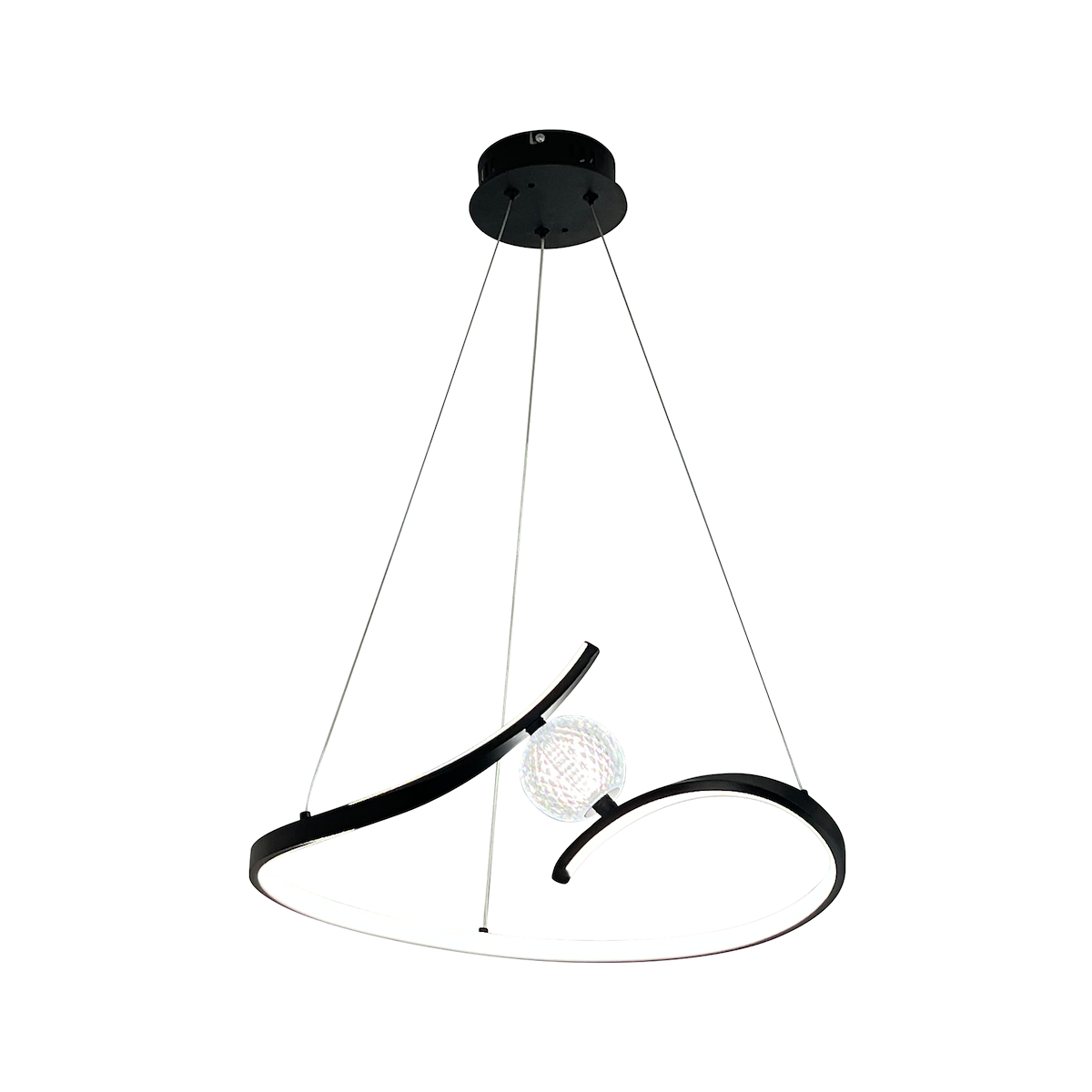MiLagro Lampa wisząca PERLA BLACK 34W LED ML1177