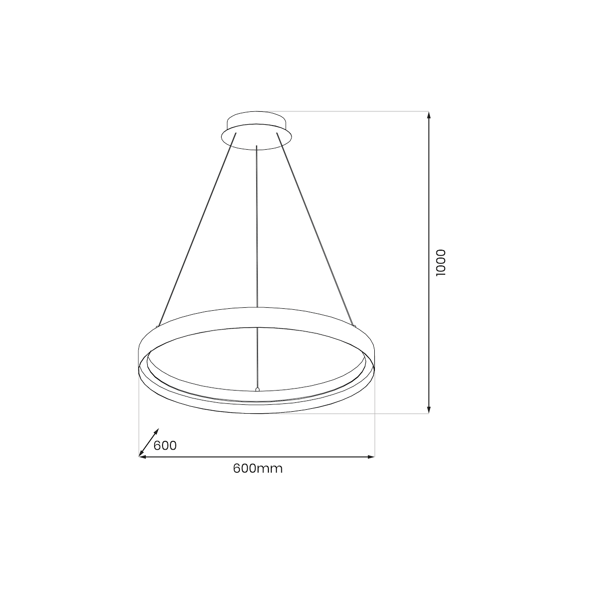 MiLagro Lampa wisząca ORBITA 52W LED ML1186