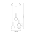 MiLagro Lampa wisząca PLAY BLACK 3xG9 MLP0969