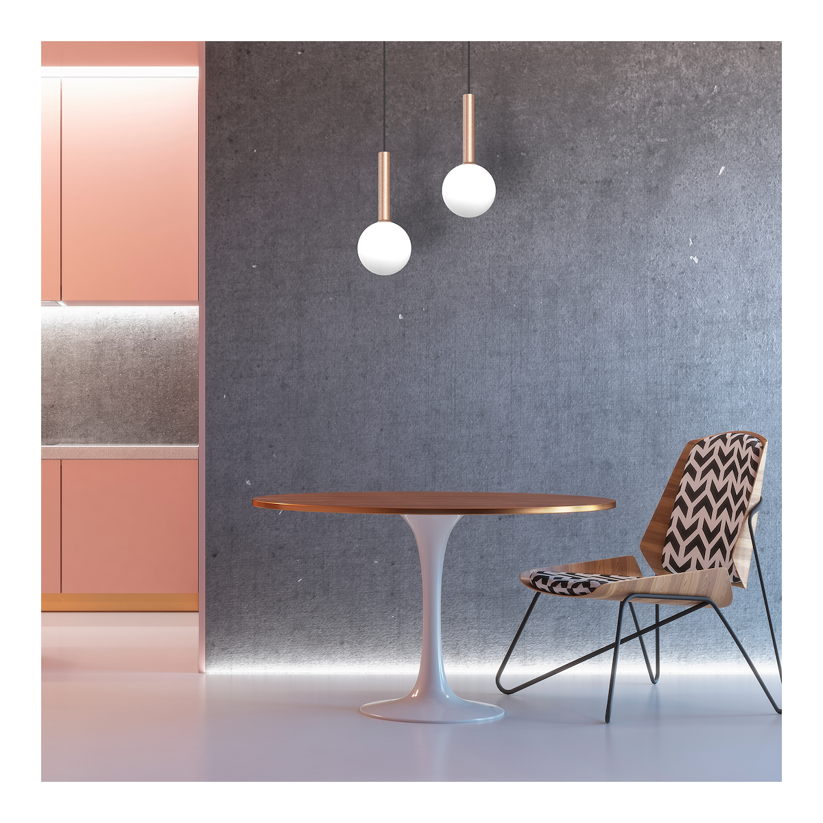 MiLagro Lampa wisząca PLAY COPPER 1xG9 MLP0972