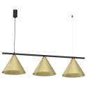 MiLagro Lampa wisząca CAPITAL CZARNY-ZŁOTY 3XGX53 MLP0937