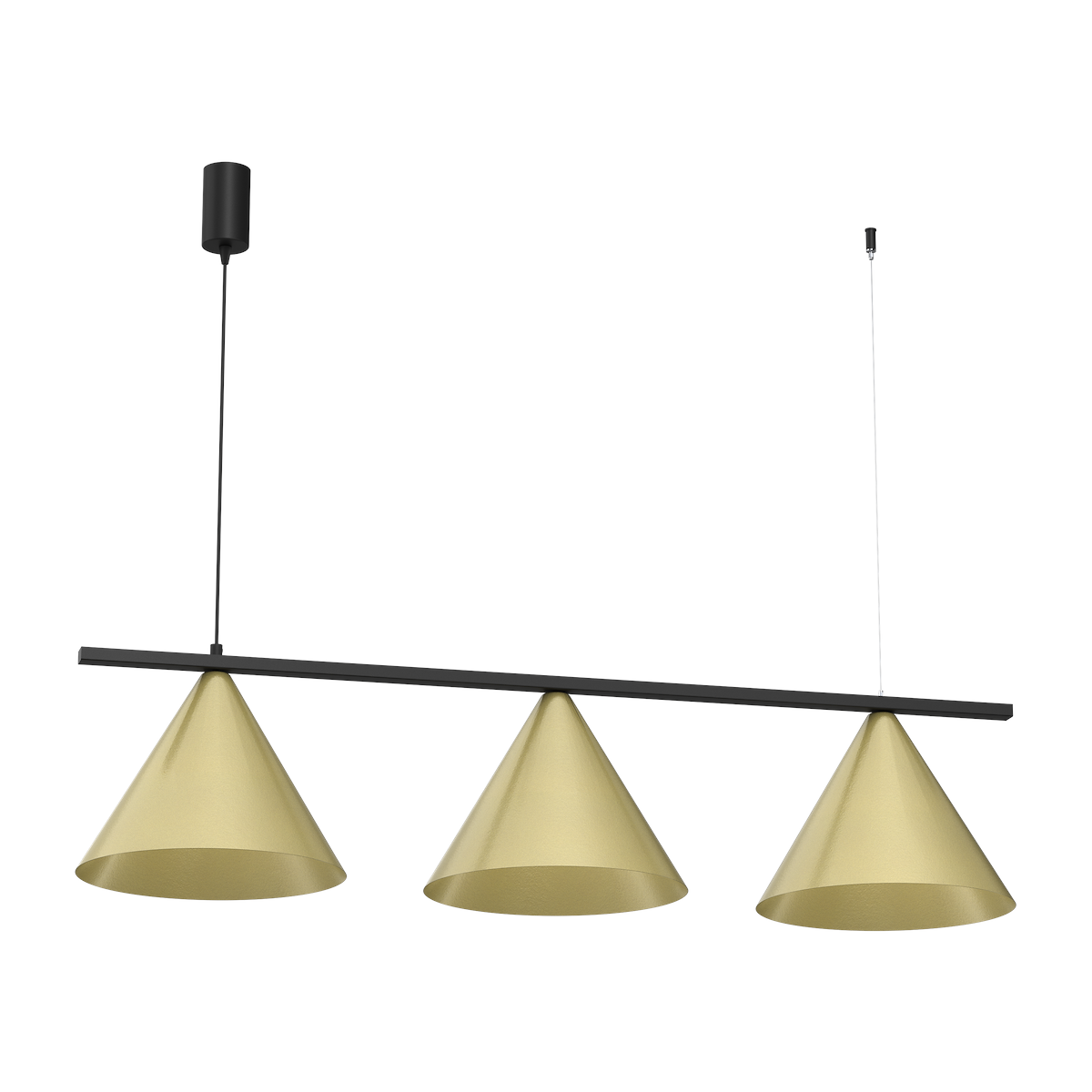 MiLagro Lampa wisząca CAPITAL CZARNY-ZŁOTY 3XGX53 MLP0937