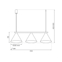 MiLagro Lampa wisząca CAPITAL CZARNY 3XGX53 MLP0938
