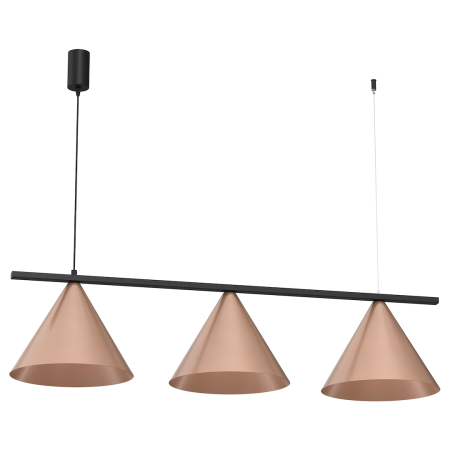 MiLagro Lampa wisząca CAPITAL CZARNY-MIEDZIANY 3XGX53 MLP0940