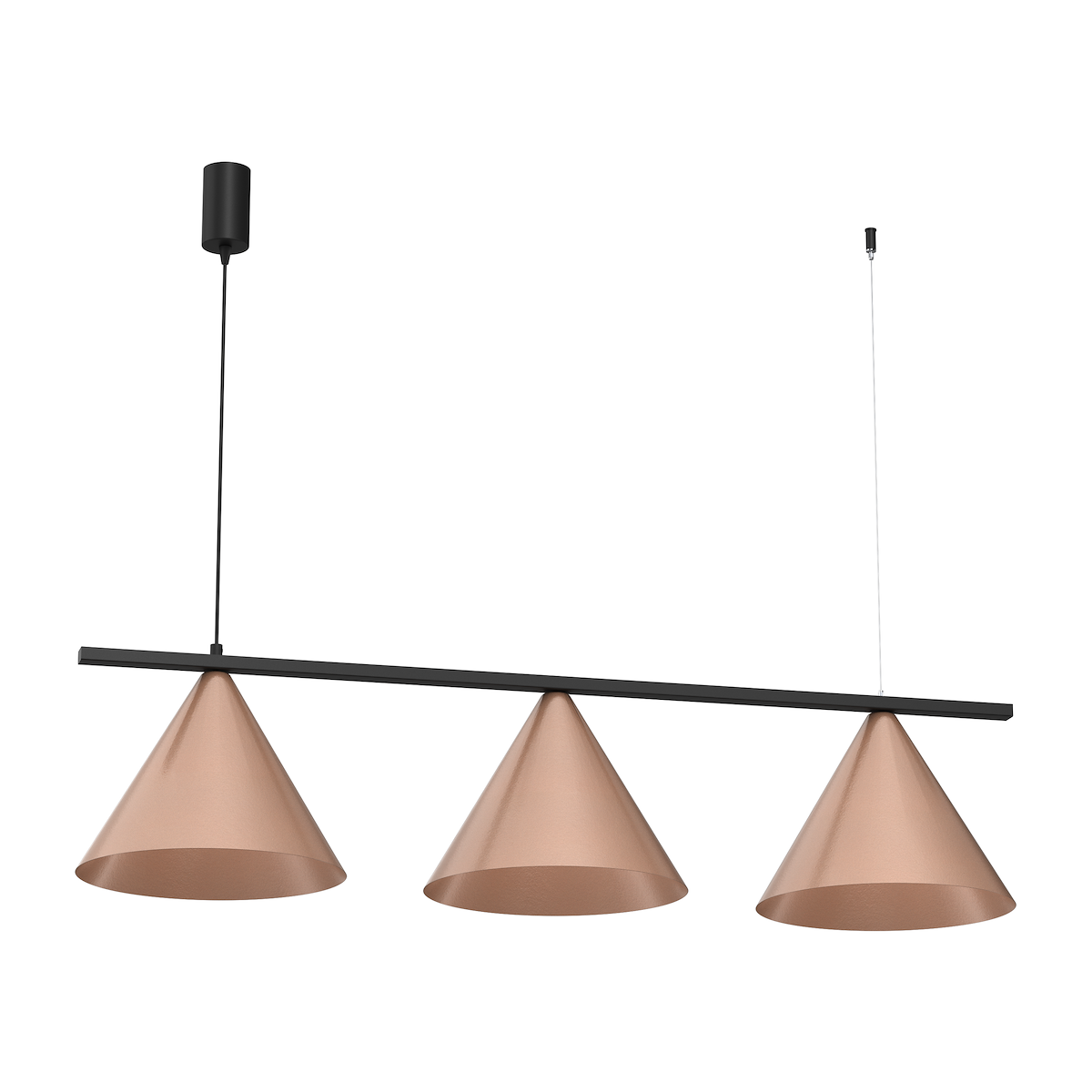 MiLagro Lampa wisząca CAPITAL CZARNY-MIEDZIANY 3XGX53 MLP0940