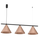 MiLagro Lampa wisząca CAPITAL CZARNY-MIEDZIANY 3XGX53 MLP0940