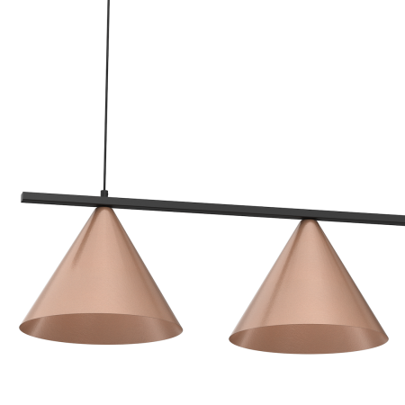MiLagro Lampa wisząca CAPITAL CZARNY-MIEDZIANY 3XGX53 MLP0940