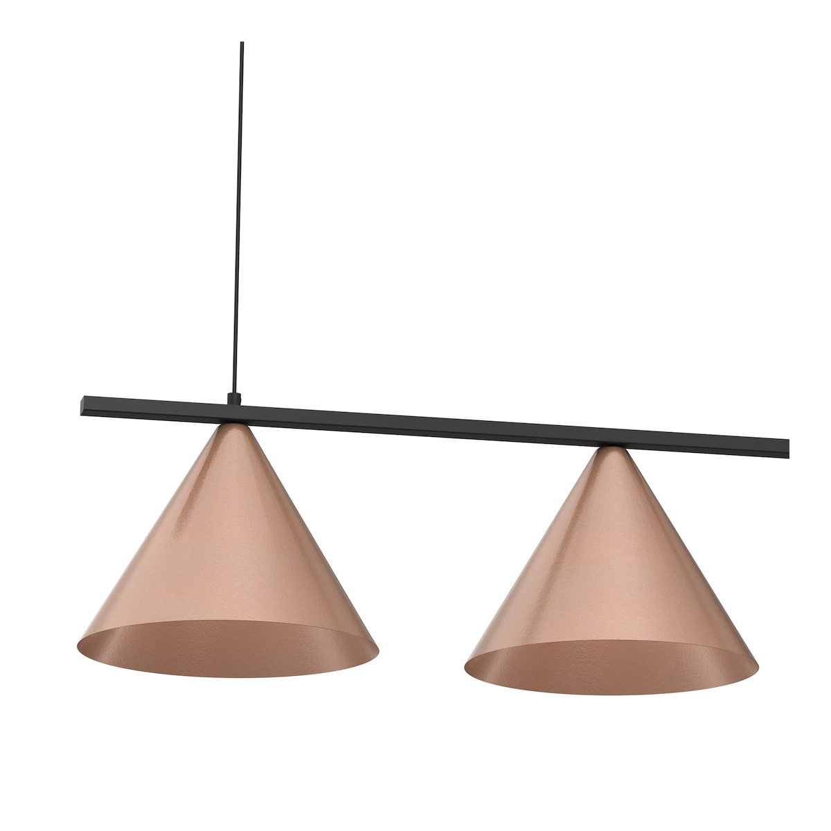 MiLagro Lampa wisząca CAPITAL CZARNY-MIEDZIANY 3XGX53 MLP0940