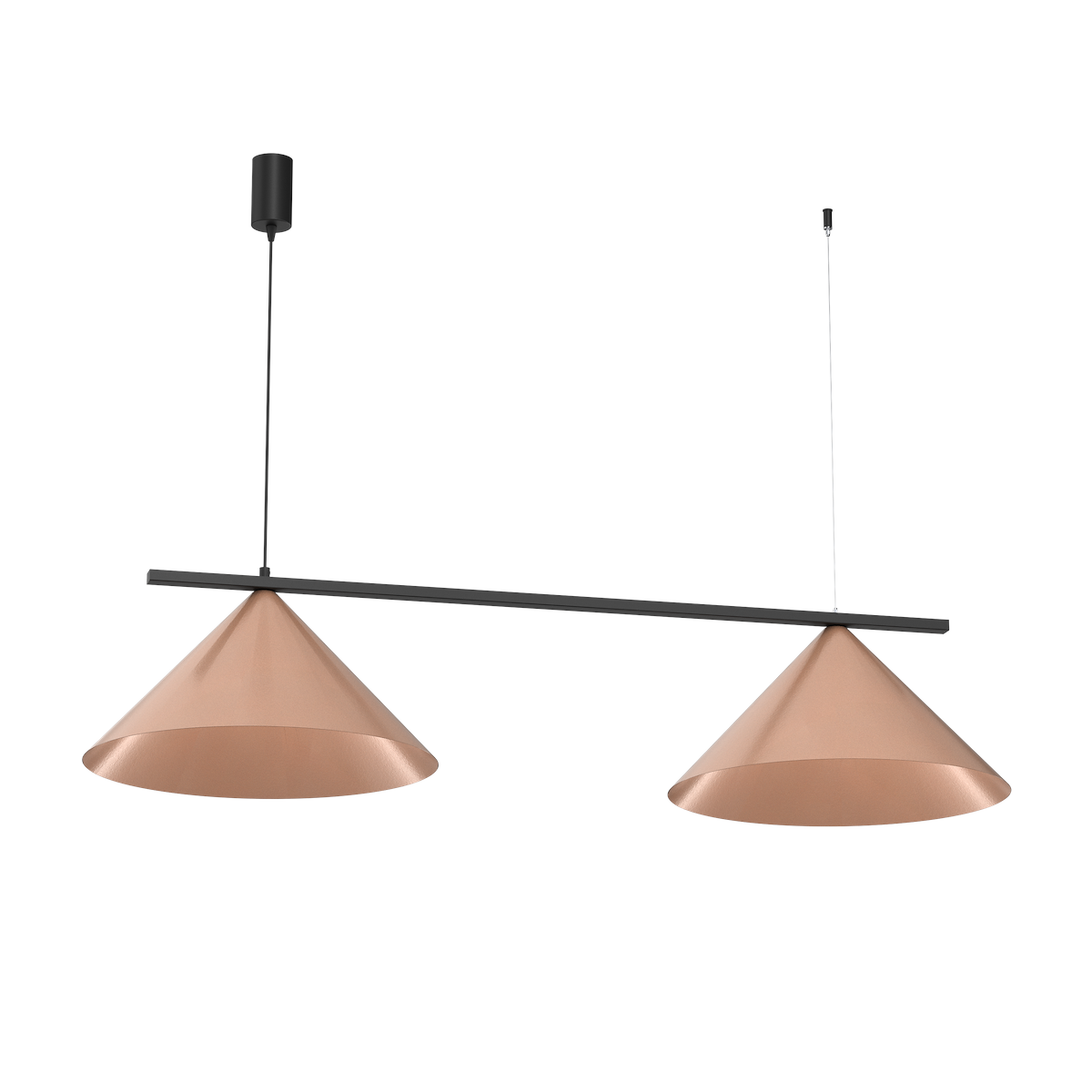MiLagro Lampa wisząca CAPITAL  CZARNY-MIEDZIANY 2XGX53 MLP0944