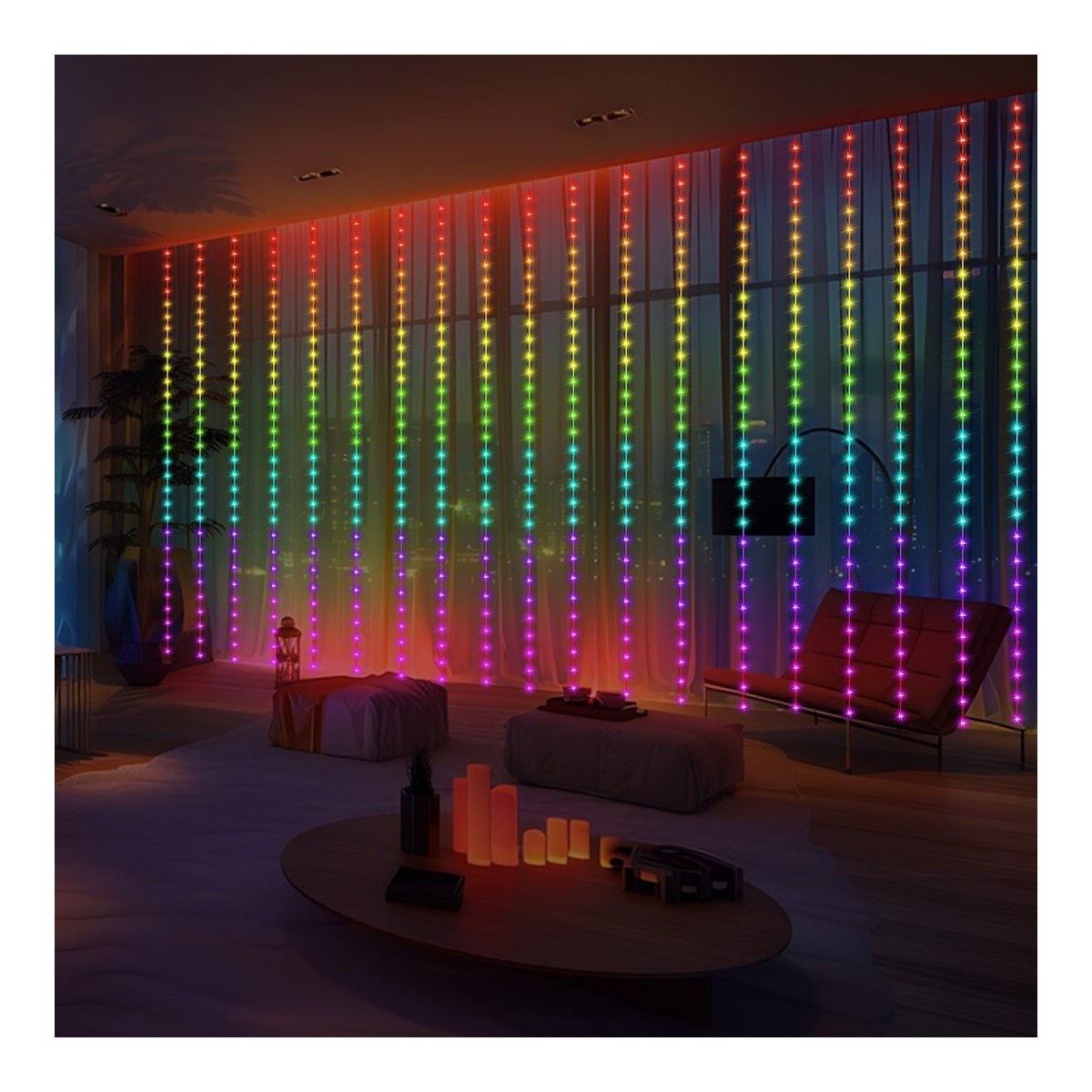 Kurtyna LED RGB 3x3 EK1388