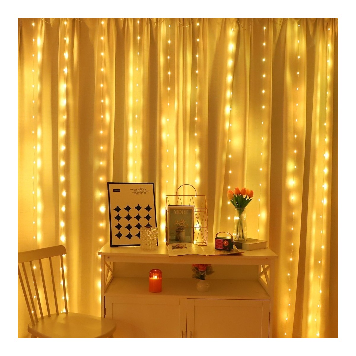 Kurtyna LED RGB 3x3 EK1388