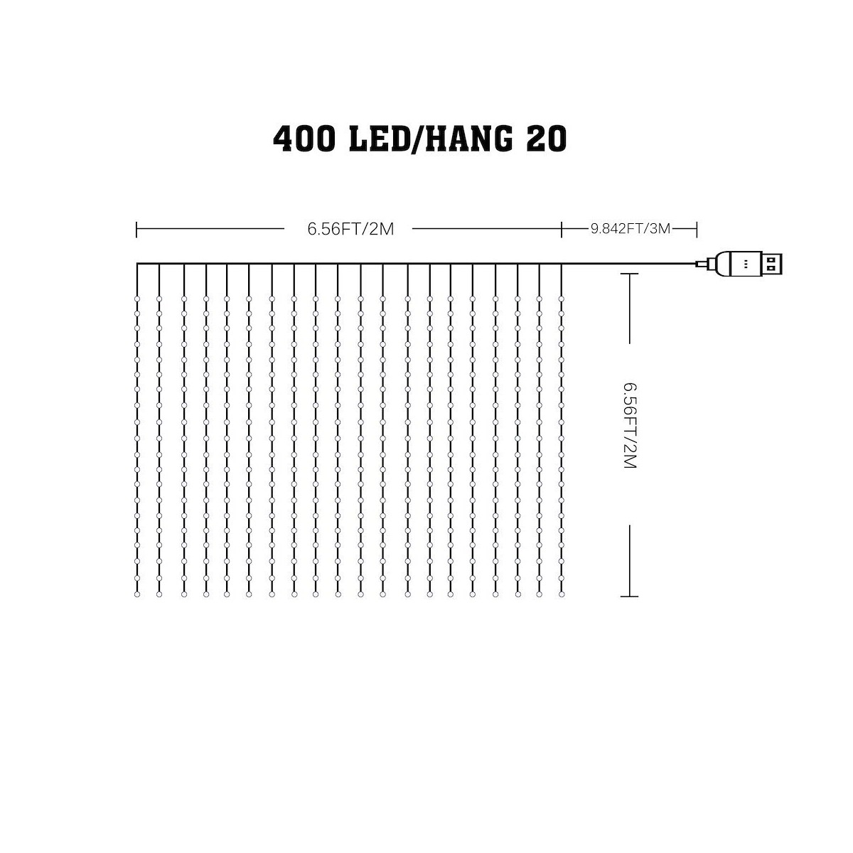 MiLagro Kurtyna Wizard Kulka 2*2m 400LED RGB EK1390