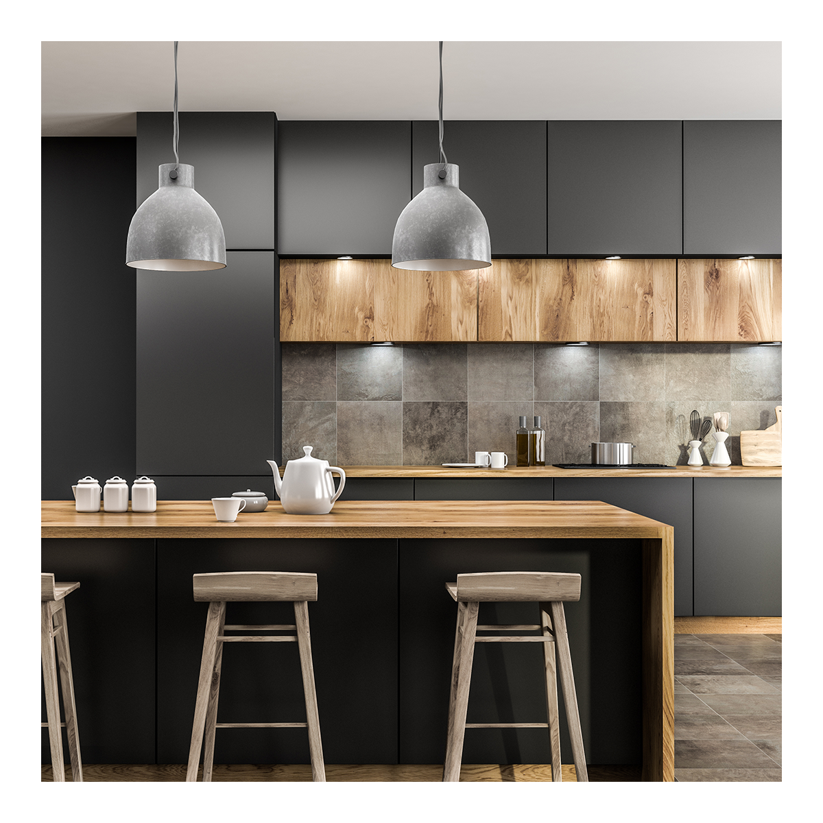 MiLagro Lampka Podszafkowo-Schodowa Stanley Czarny 3CCT 7,5*7,5cm EKB1392