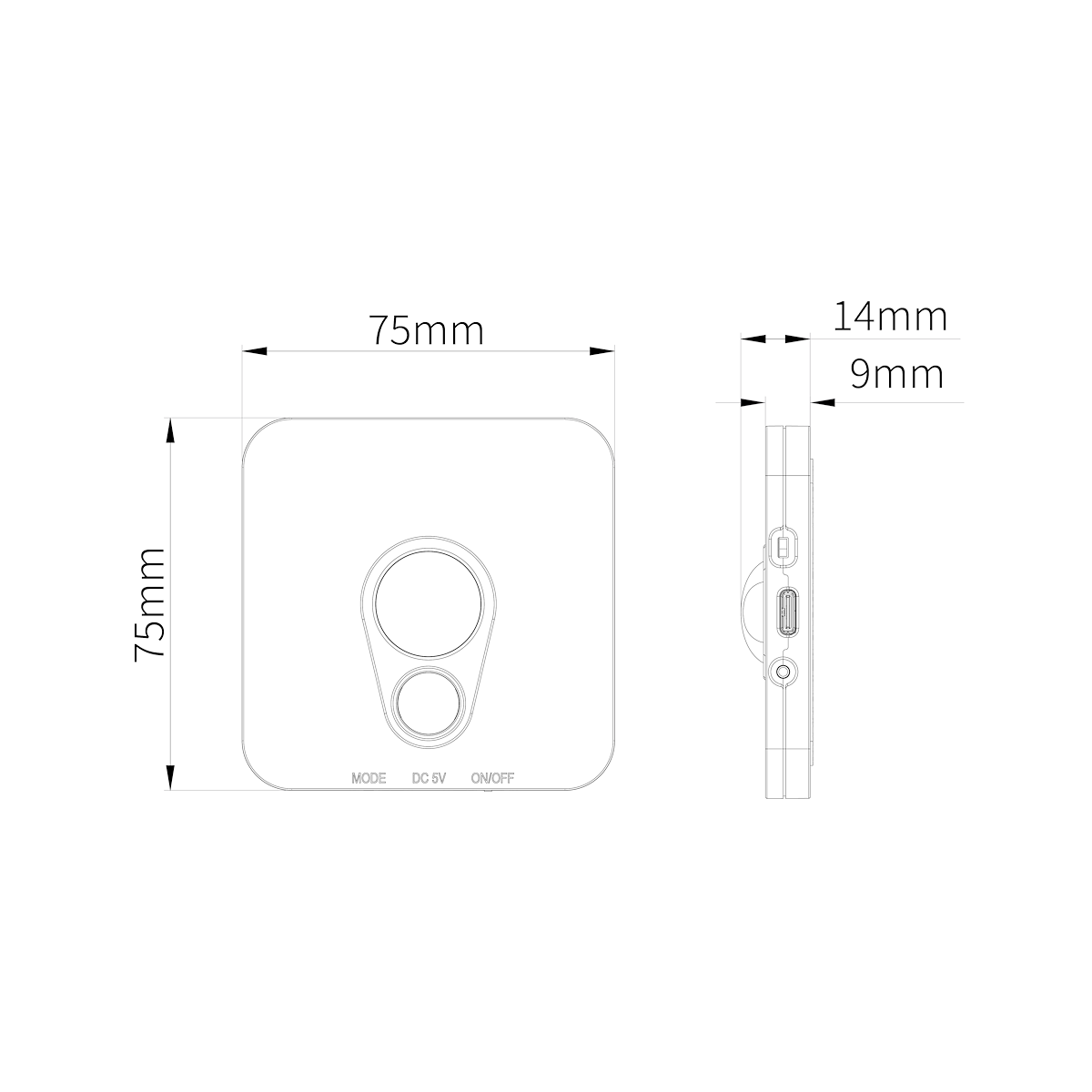 MiLagro Lampka Podszafkowo-Schodowa Stanley Czarny 3CCT 7,5*7,5cm EKB1392