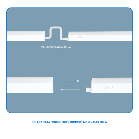 MiLagro Listwa LED Vito T5 12W 4000K 90cm EK1498