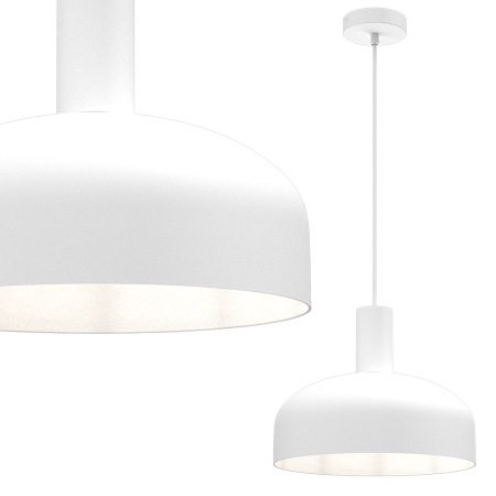 MiLagro Lampa wisząca Visby Biały 1xE27 MLP1552