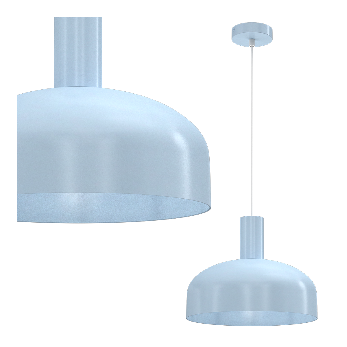 MiLagro Lampa wisząca VISBY BŁĘKITNY 1xE27 MLP1556