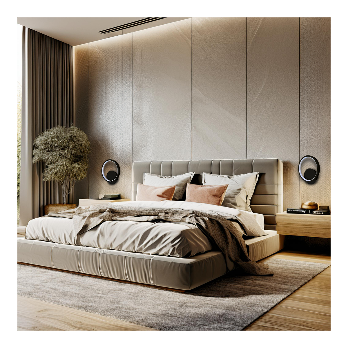 MiLagro Kinkiet HOOP BLACK 7W LED ML1540