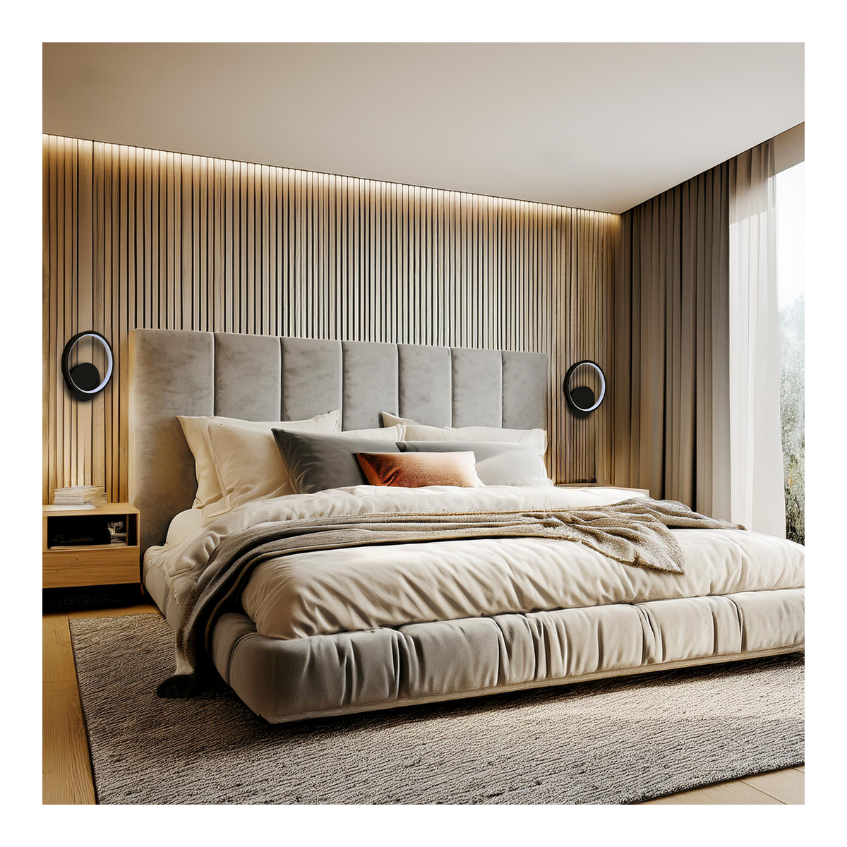 MiLagro Kinkiet HOOP BLACK 7W LED ML1540