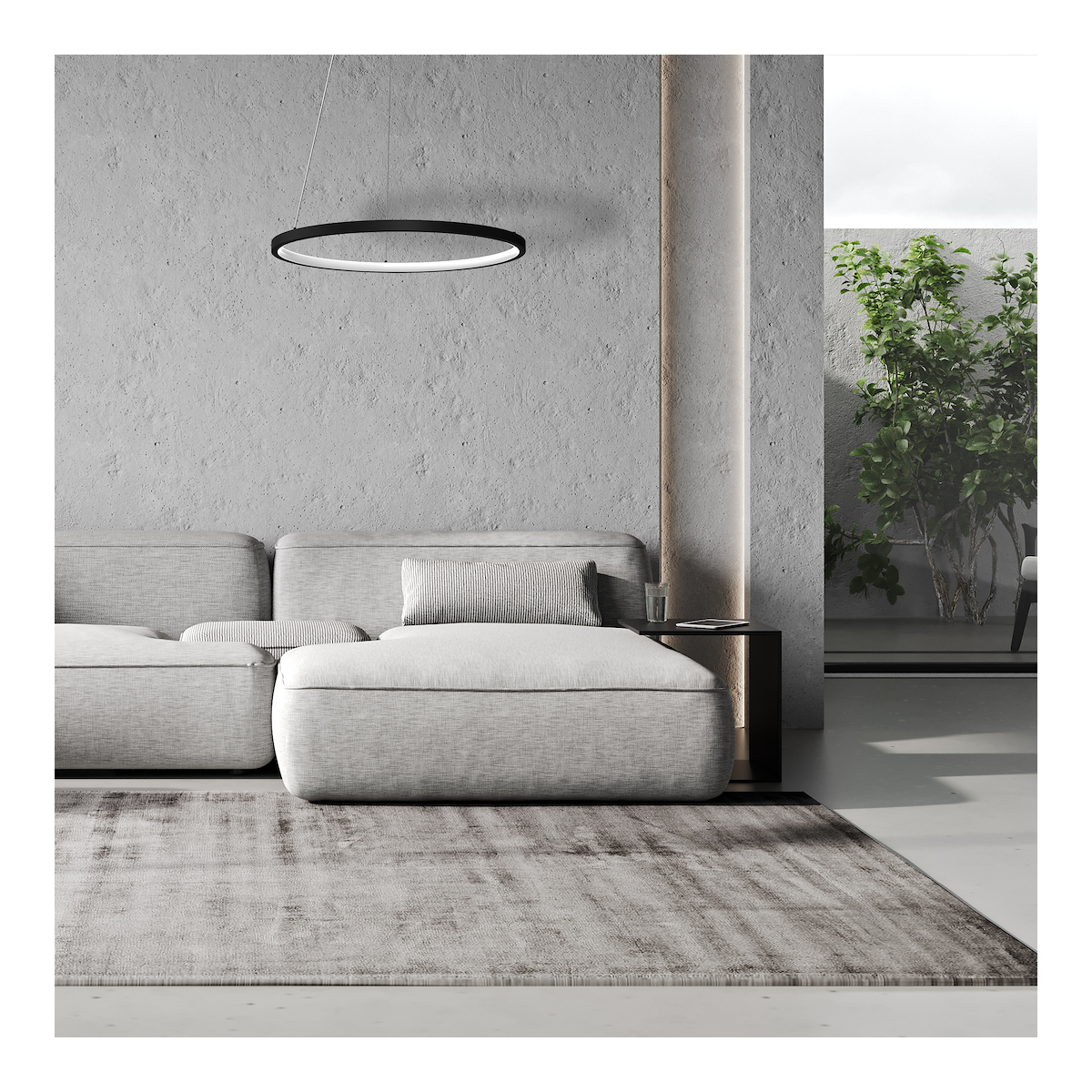 MiLagro Lampa wisząca HOOP BLACK 27W LED ML1541