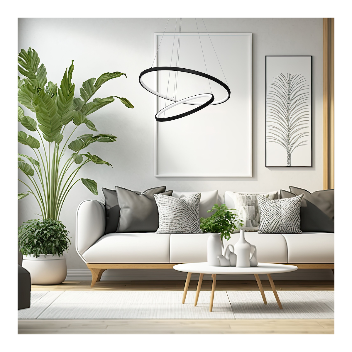 MiLagro Lampa wisząca HOOP BLACK 51W LED ML1542