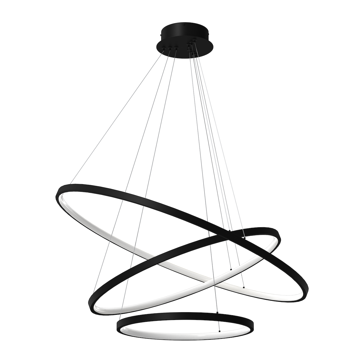 MiLagro Lampa wisząca HOOP BLACK 93W LED ML1543