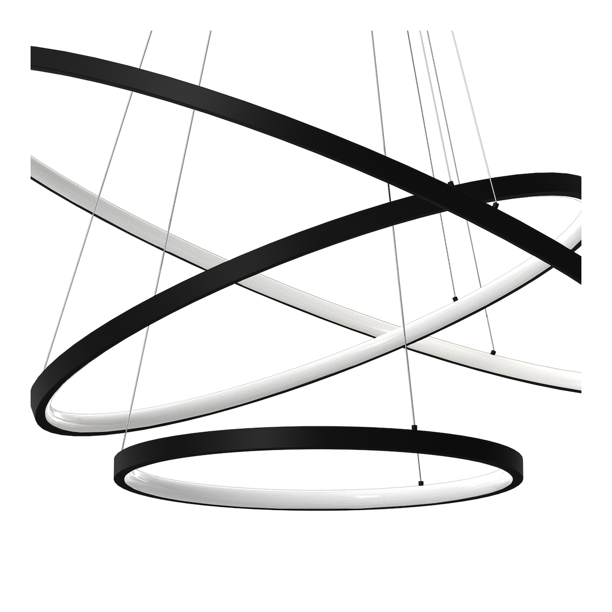 MiLagro Lampa wisząca HOOP BLACK 93W LED ML1543