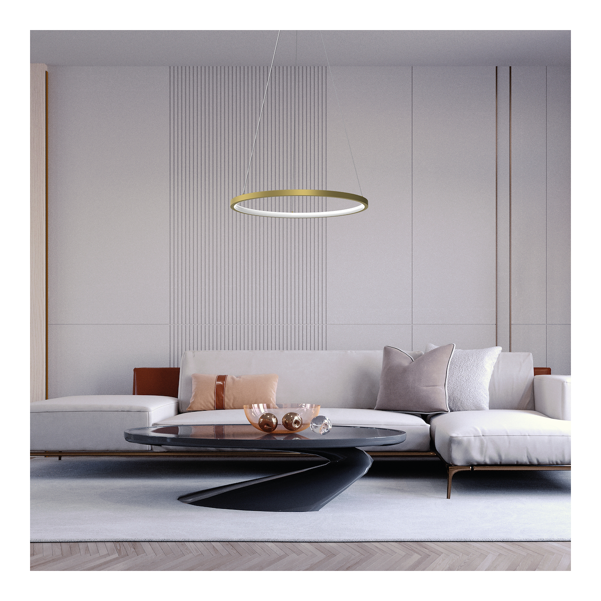 MiLagro Lampa wisząca HOOP GOLD 27W LED ML1545