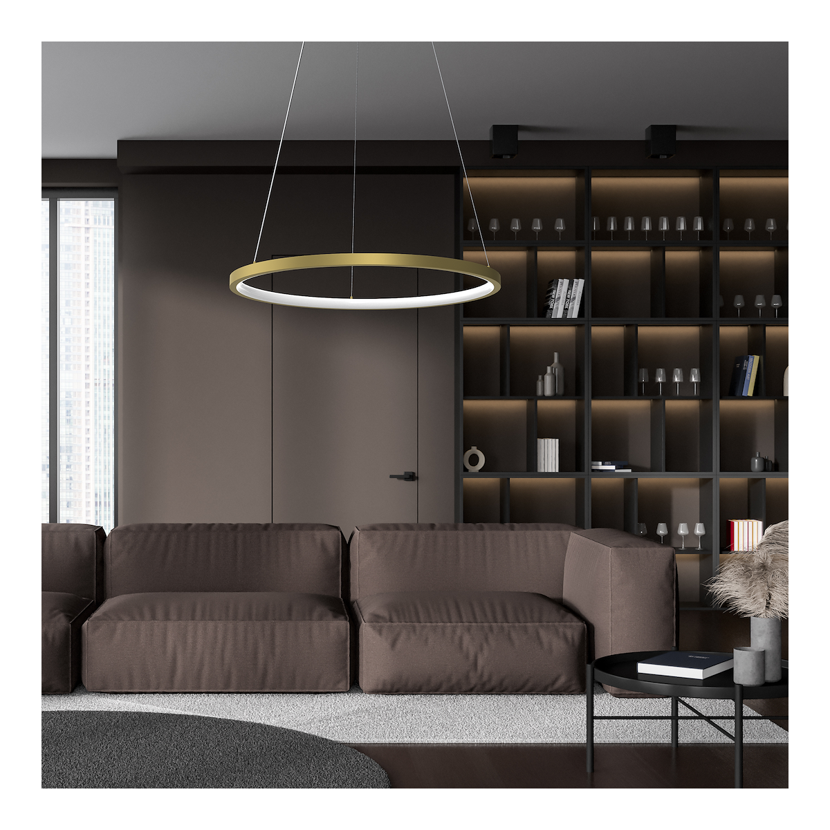 MiLagro Lampa wisząca HOOP GOLD 27W LED ML1545