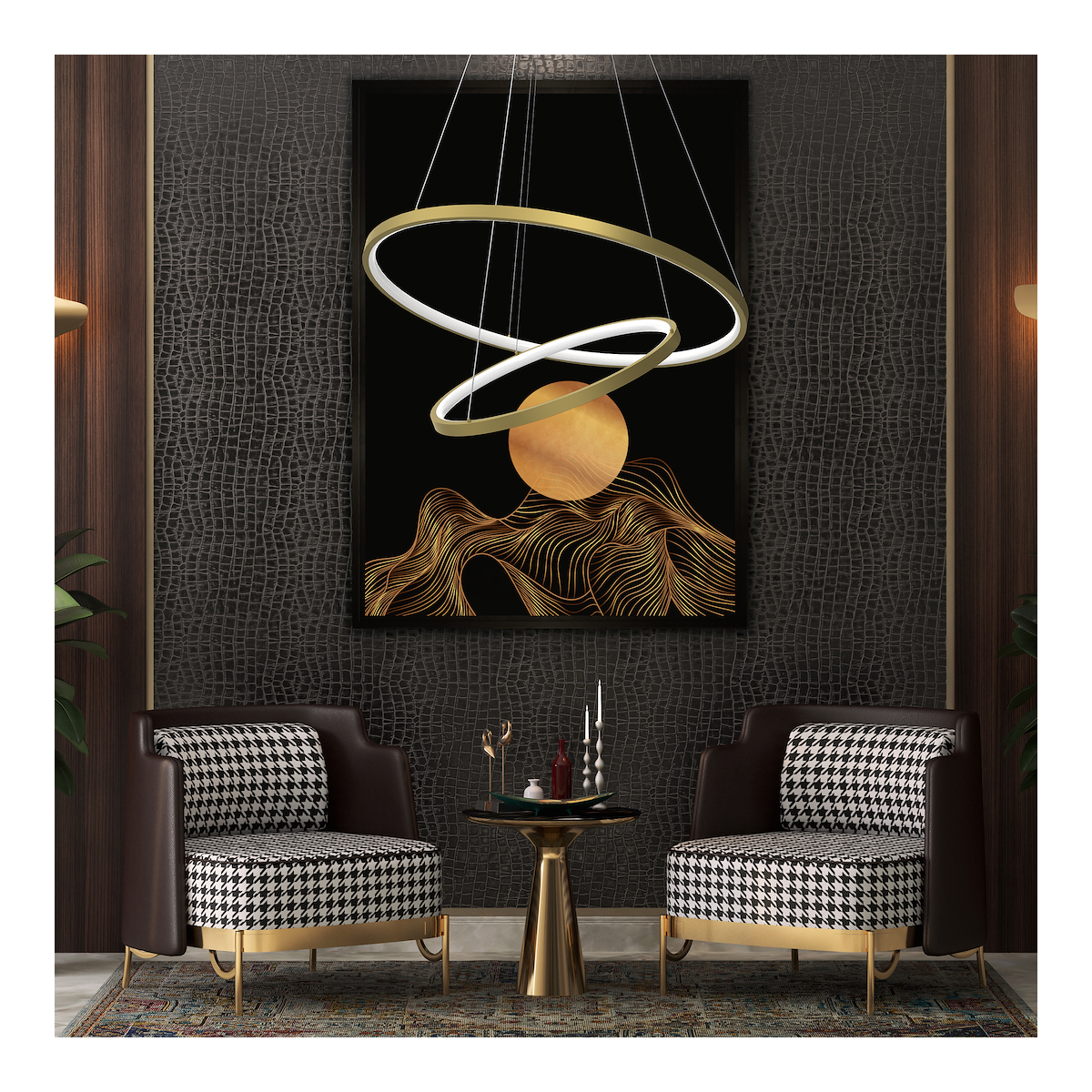 MiLagro Lampa wisząca HOOP GOLD 51W LED ML1546