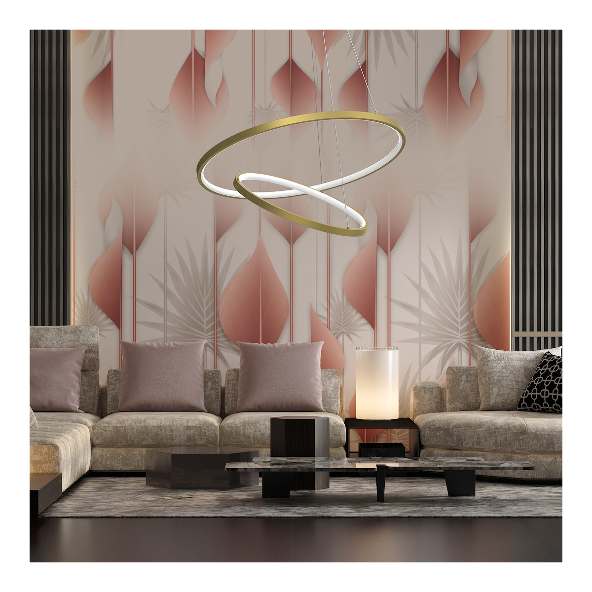 MiLagro Lampa wisząca HOOP GOLD 51W LED ML1546