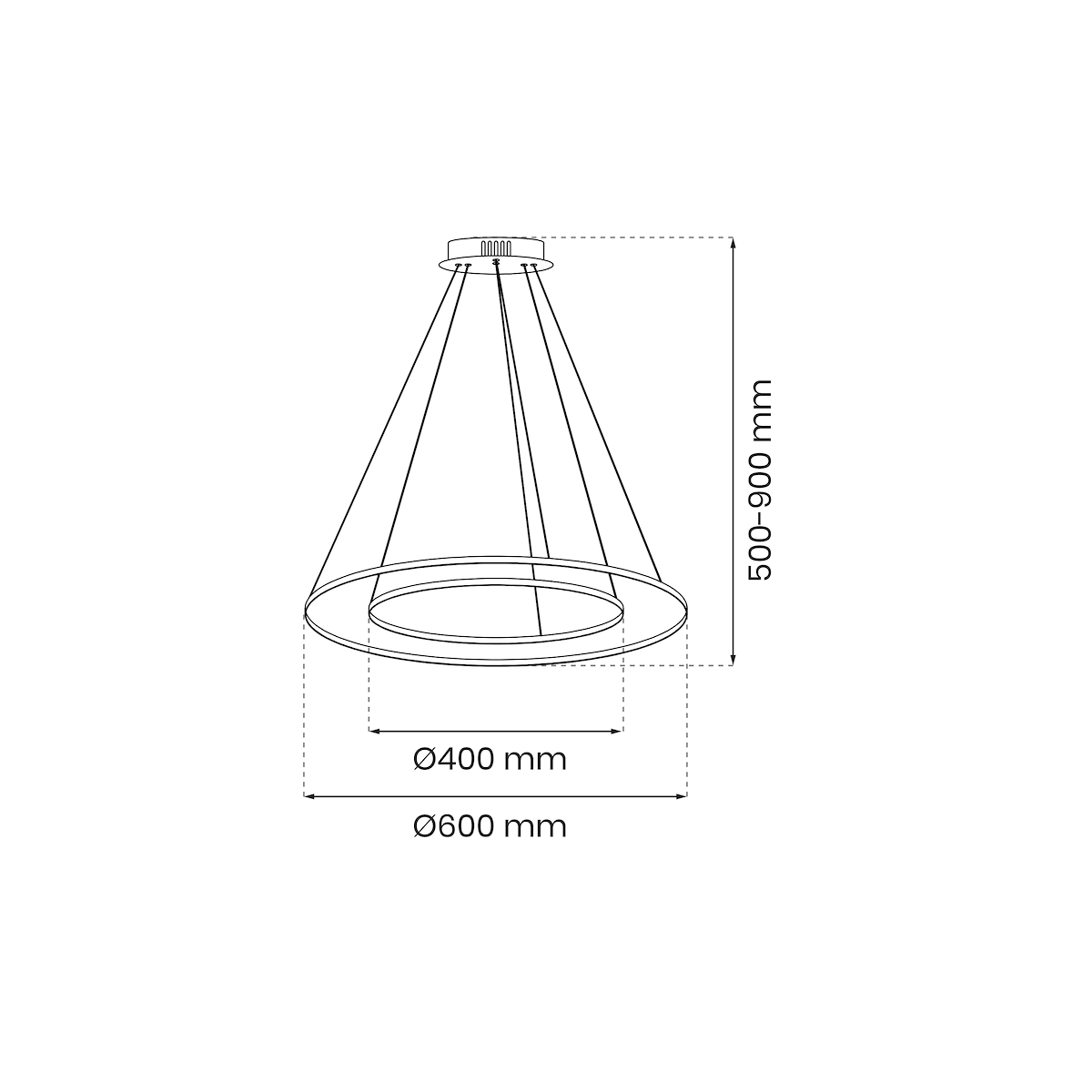 MiLagro Lampa wisząca HOOP GOLD 51W LED ML1546