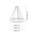 MiLagro Lampa wisząca HOOP GOLD 93W LED ML1547