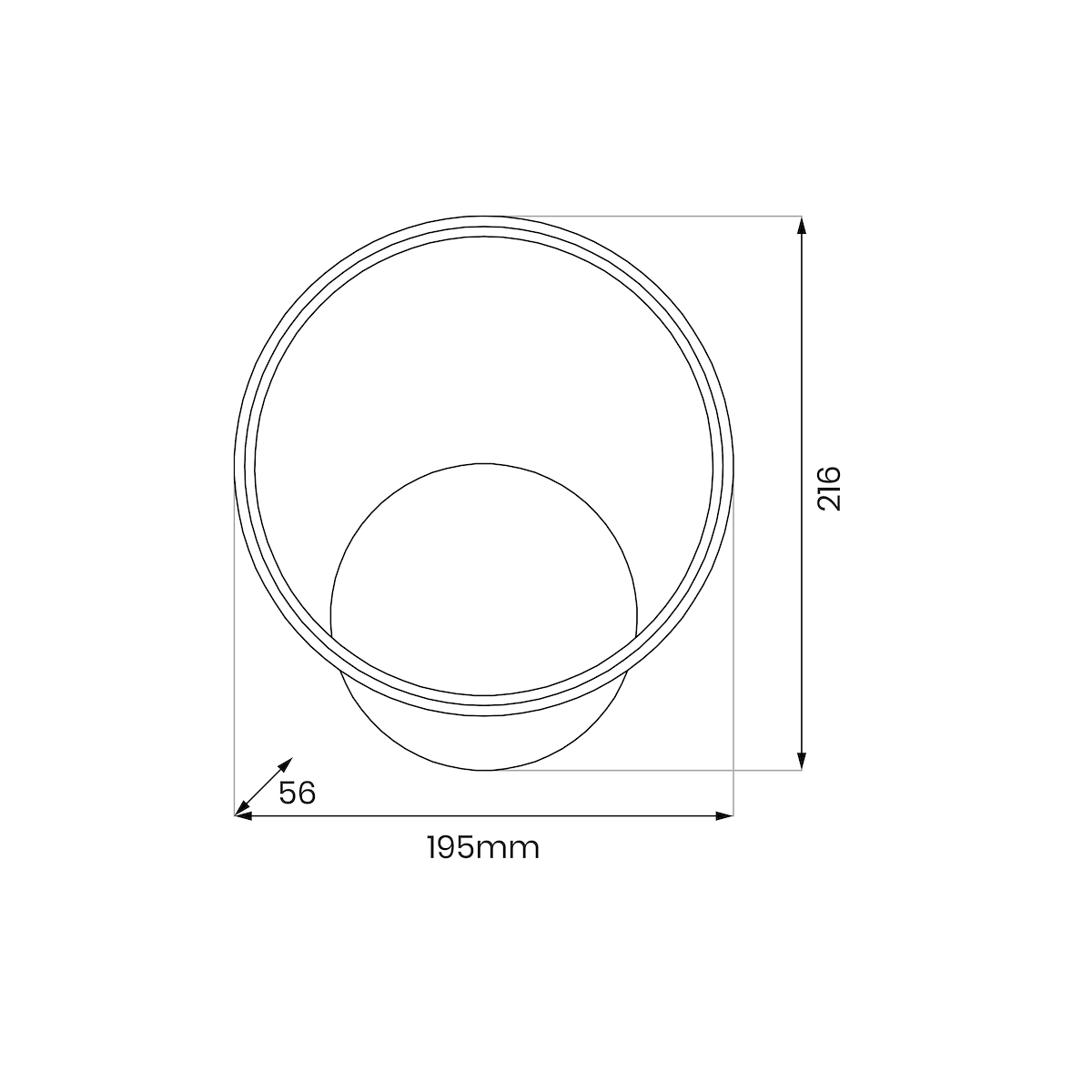 Kinkiet HOOP CHROME 7W LED