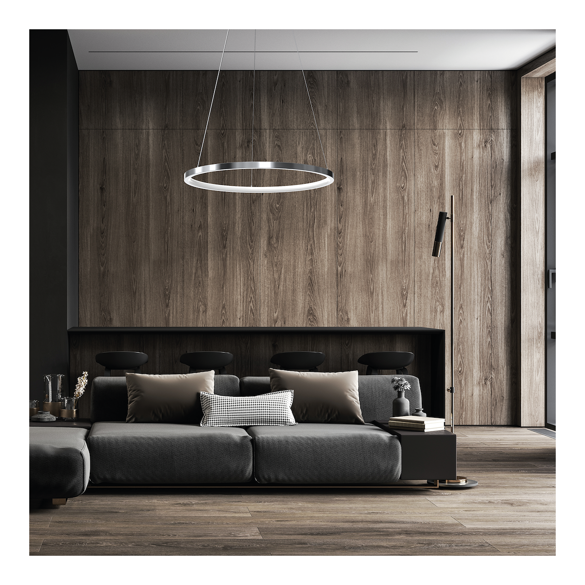 MiLagro Lampa wisząca HOOP CHROME 27W LED ML1549