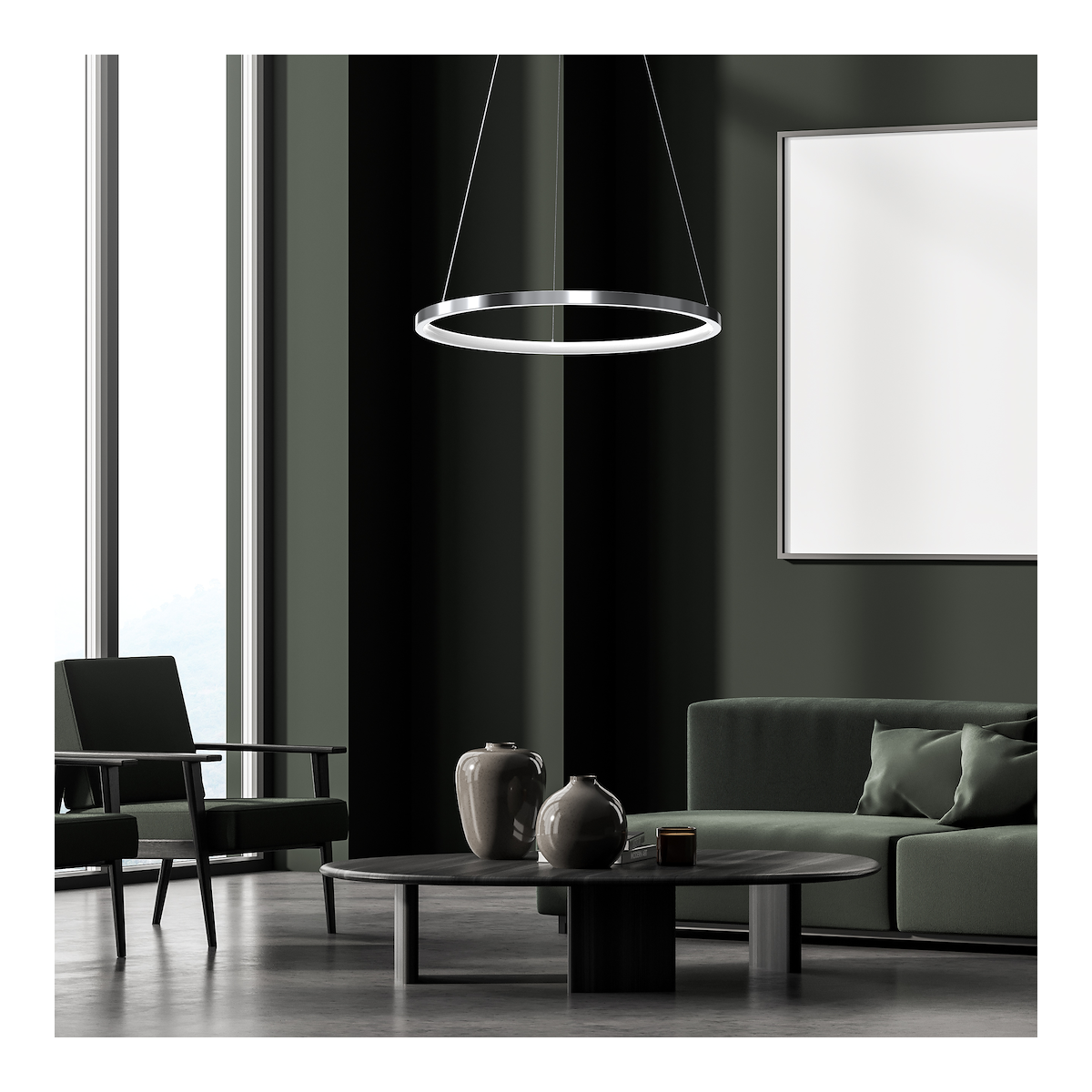 Lampa HOOP CHROME 27W LED