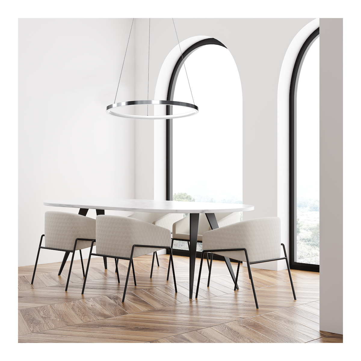 Lampa HOOP CHROME 27W LED