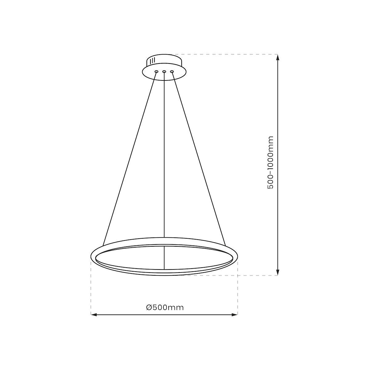 MiLagro Lampa wisząca HOOP CHROME 27W LED ML1549