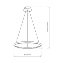 MiLagro Lampa wisząca HOOP CHROME 27W LED ML1549